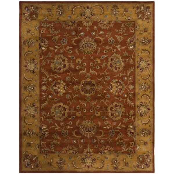 Safavieh Handmade Heritage Timeless Traditional Rust/ Beige Wool Rug (10' x 14')