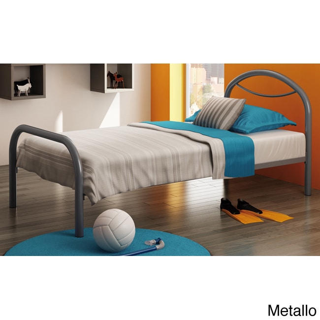 Amisco Polo Twin size Headboard And Footboard Grey Size Twin