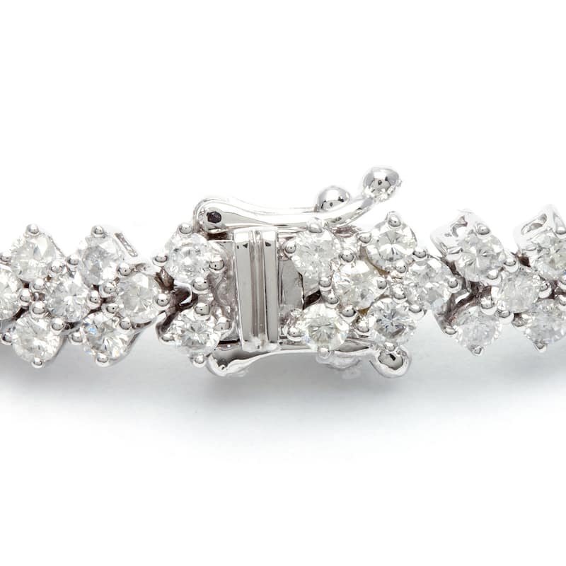 14k White Gold 5 3/5ct TDW Diamond Bracelet