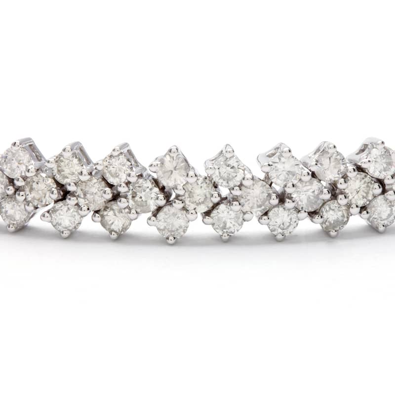 14k White Gold 5 3/5ct TDW Diamond Bracelet