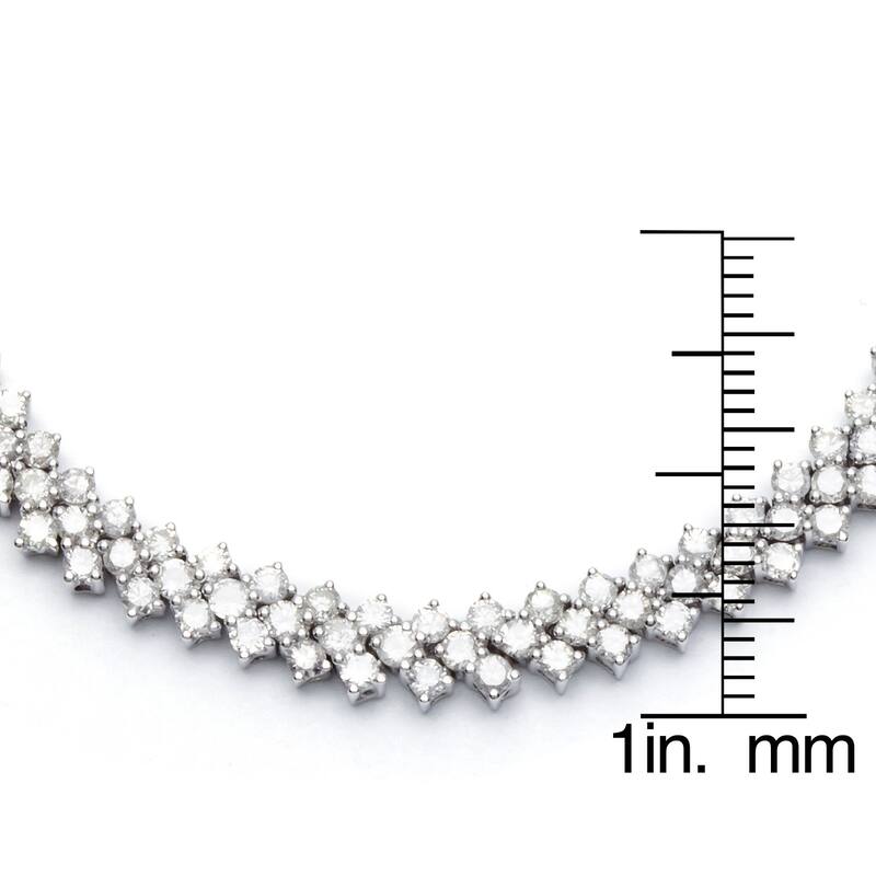 14k White Gold 5 3/5ct TDW Diamond Bracelet
