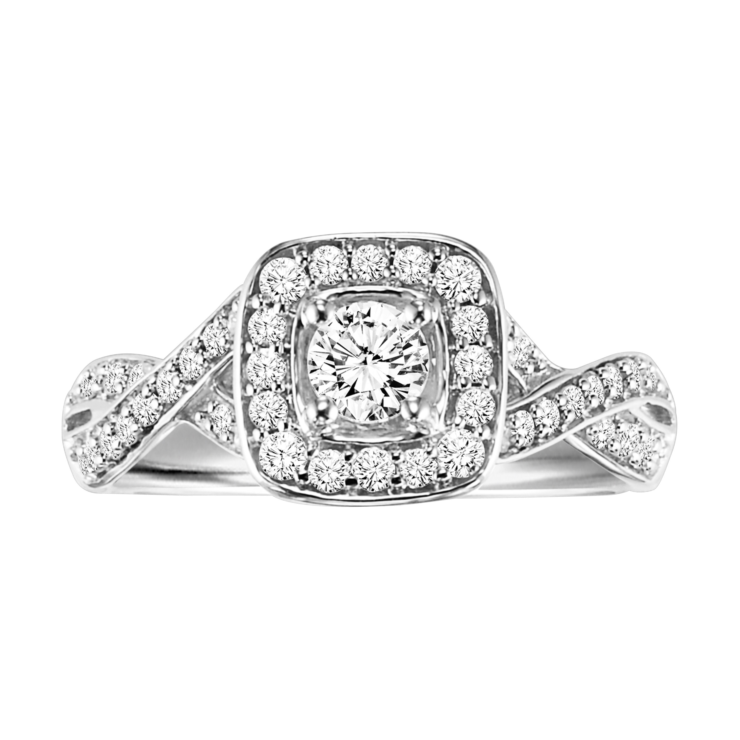 Shop Cambridge Sterling Silver 5/8ct TDW Round Diamond Braided ...