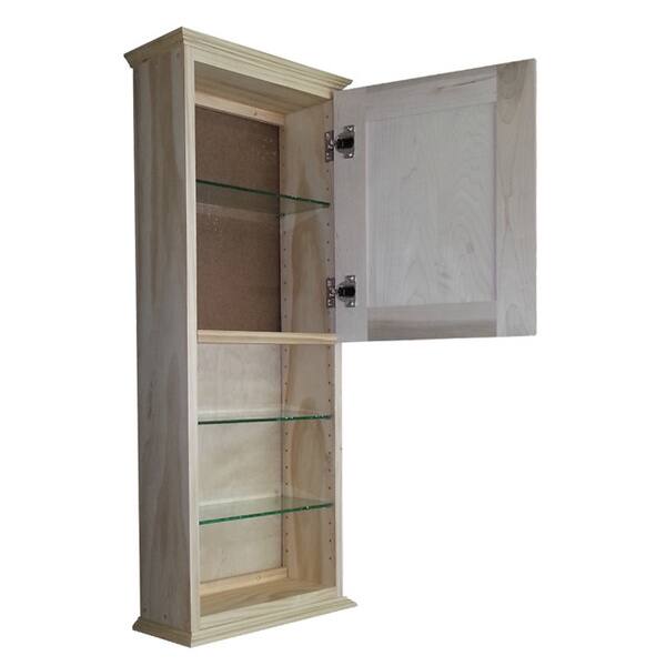 Ashley Series 48x7.25inch Unfinished Wood Wall Grey Bed