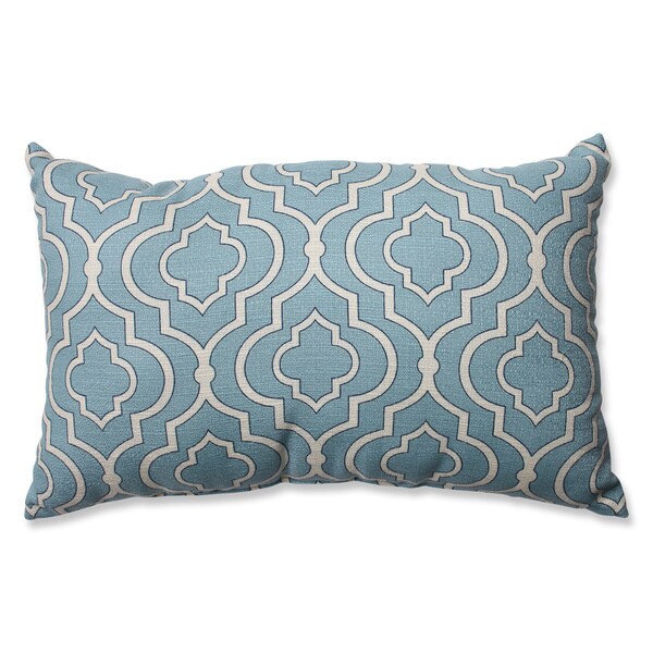 Shop Pillow Perfect Aqua Rectangular Throw Pillow On Sale