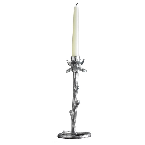 12-inch Flowering Aluminum Candle Holder