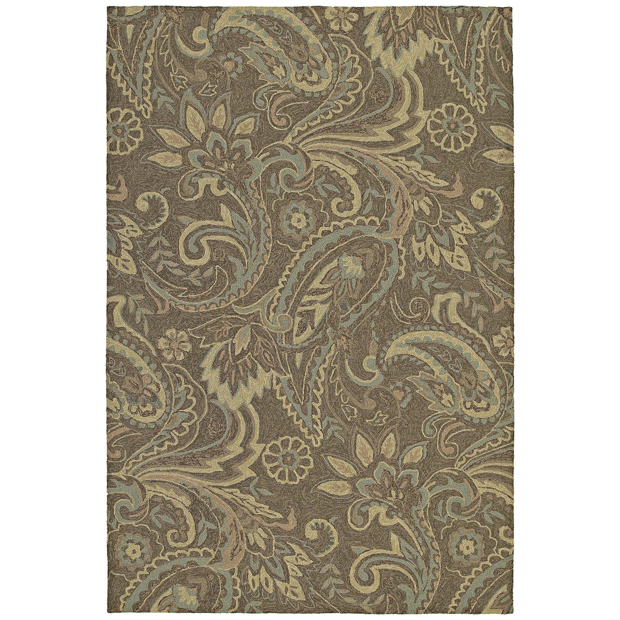 Shop Indoor Outdoor Fiesta Brown Paisley Rug 9 X 12 Free Shipping Today Overstock 8380842