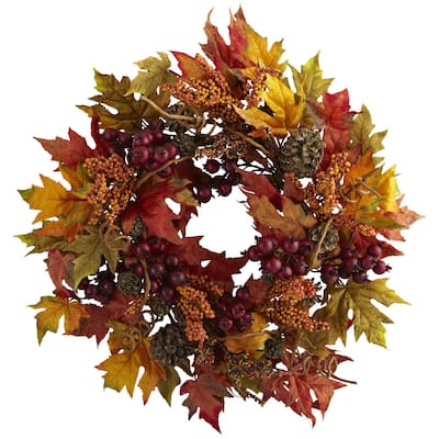 Maple and Berry 24-inch Wreath