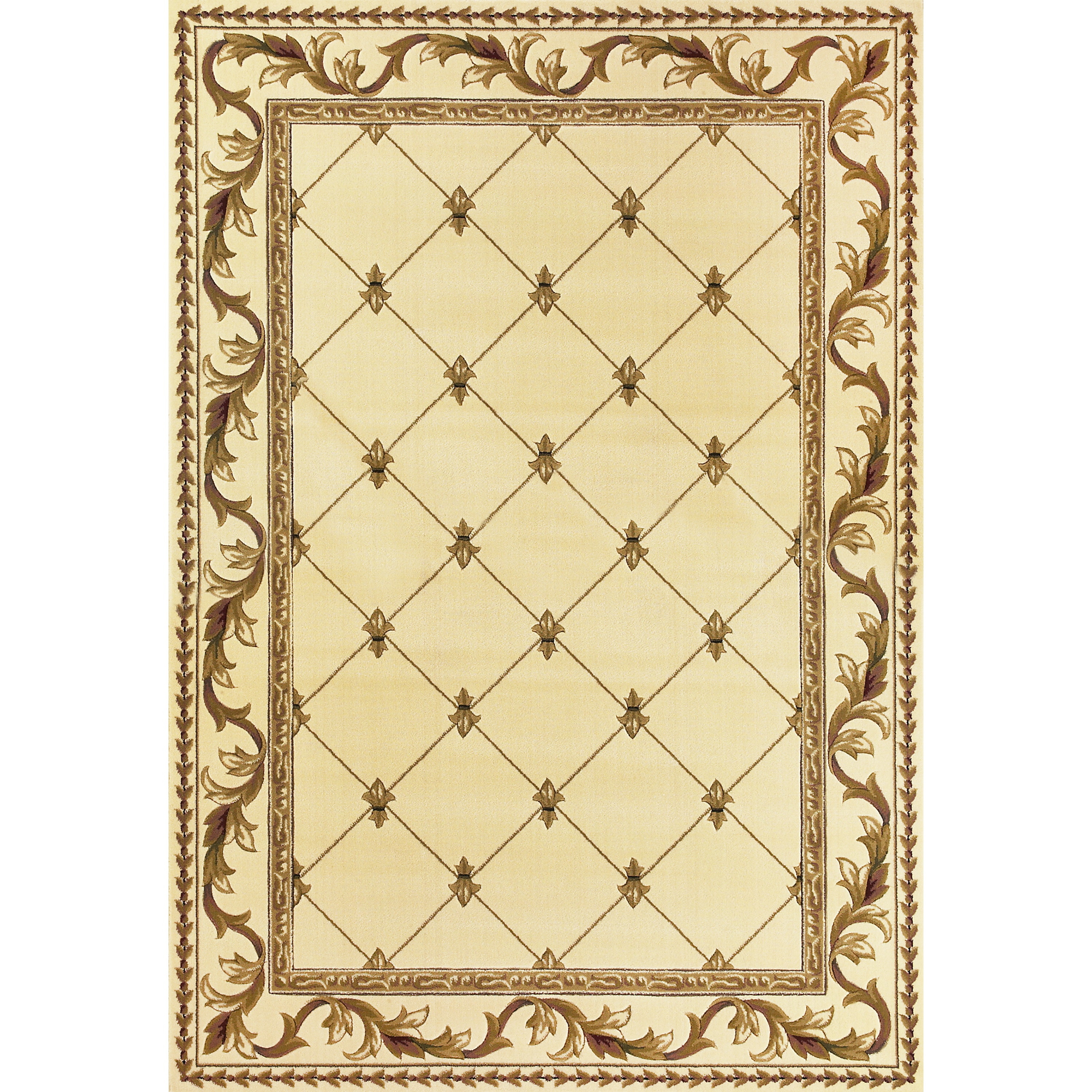 Domani Elegance Ivory Fleur de lis (18 X 27)