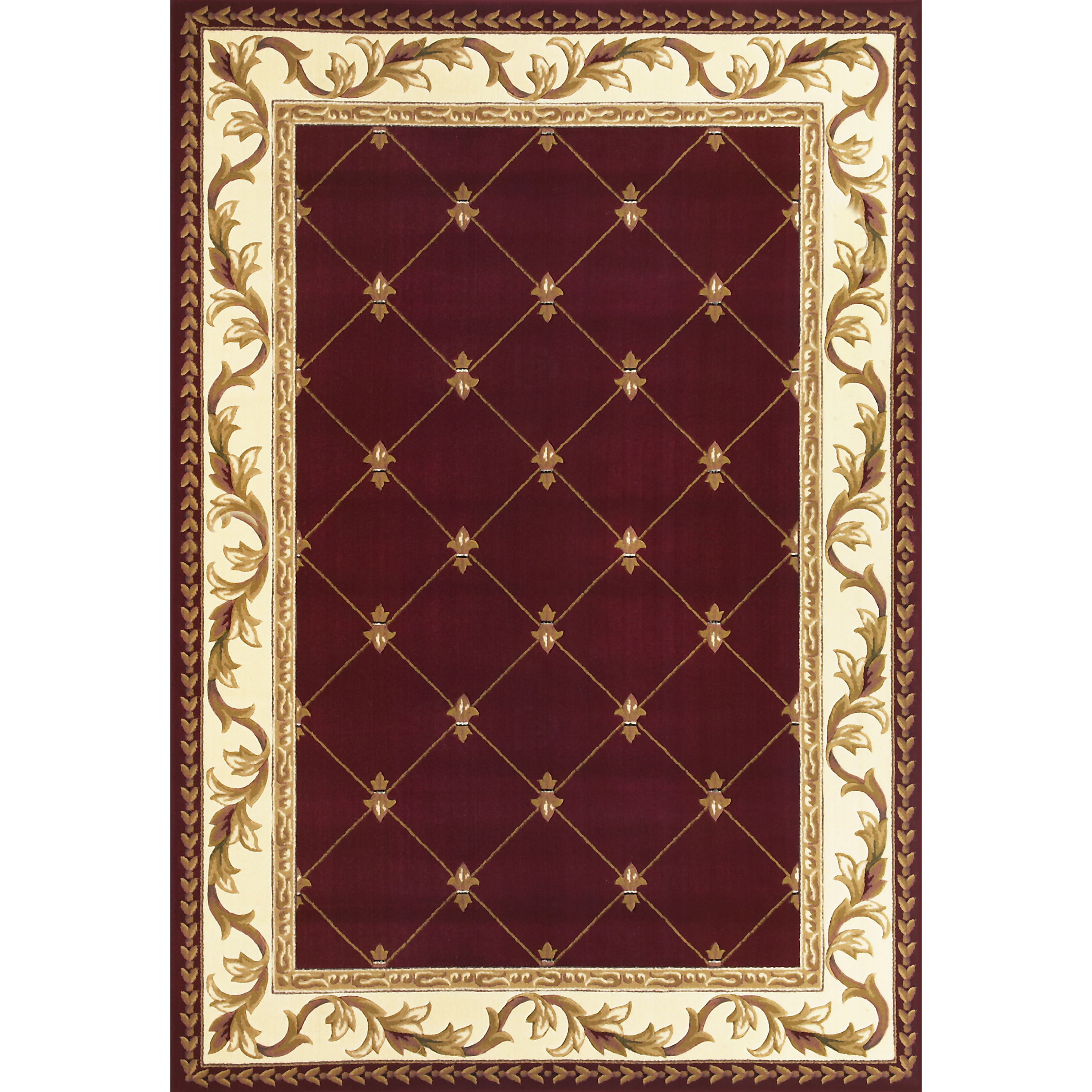 Domani Elegance Red Fleur de lis (18 X 27)