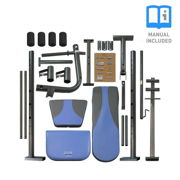 Shop Pure Fitness Multi Purpose Mid Width Weight Bench Blue