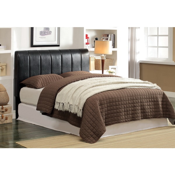 Furniture of America Rossi Tufted Adjustable Espresso Headboard Furniture of America Headboards