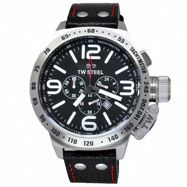 TW Steel Mens Canteen Stainless Steel Chronograph and Tachymeter