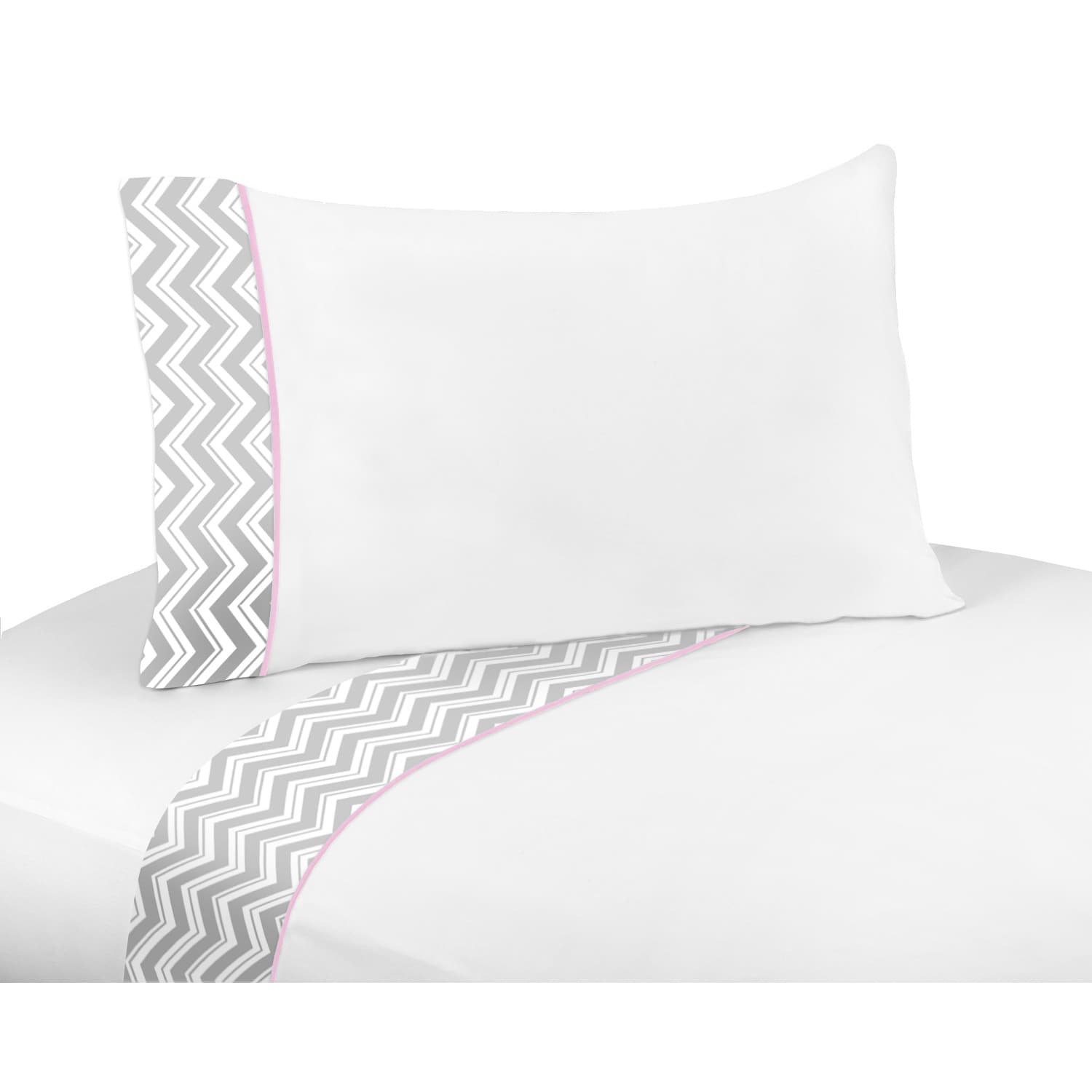 Sweet Jojo Designs Sweet Jojo Designs 200 Thread Count Sheet Set For Pink And Grey Chevron Bedding Collection Grey Size Twin