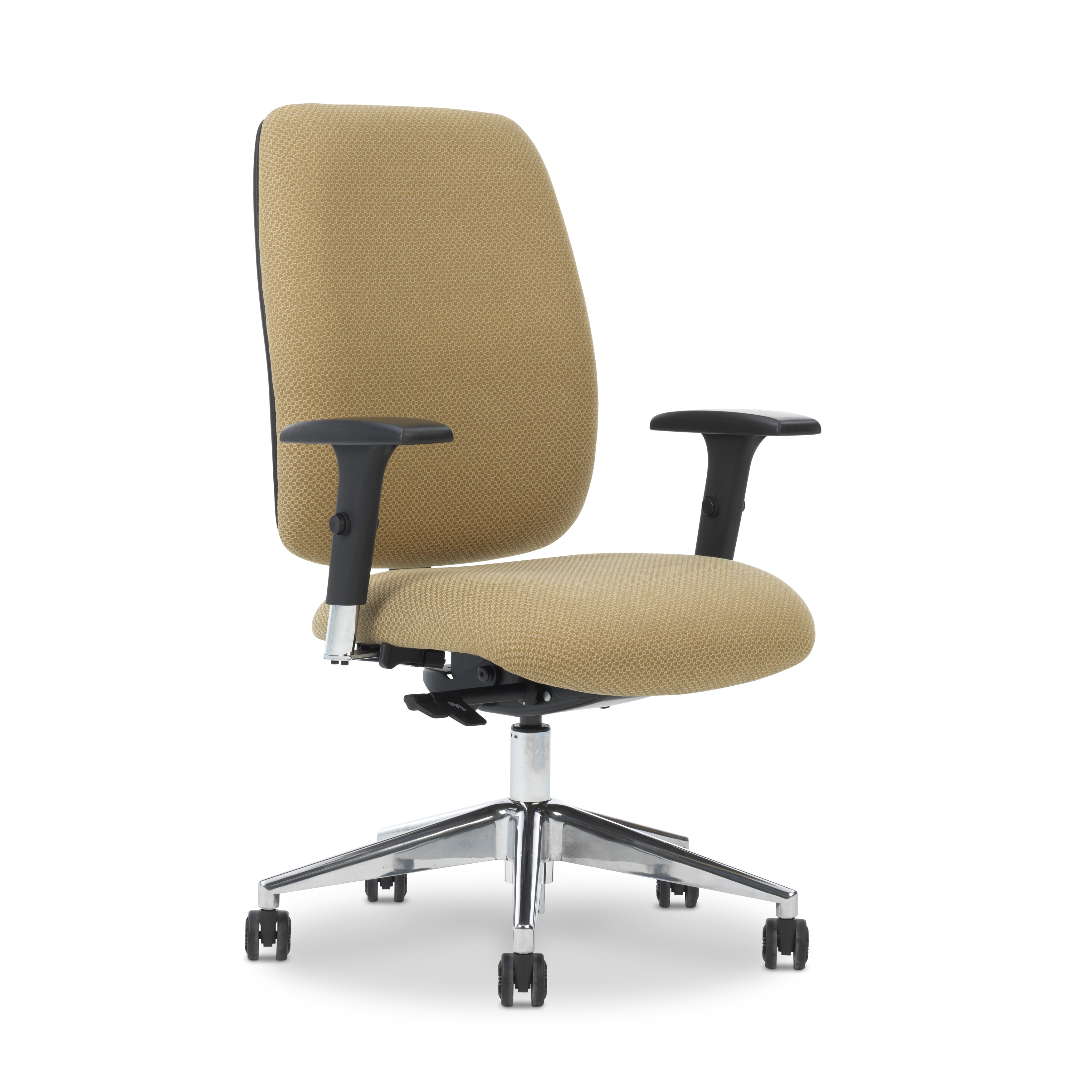 Ergocraft Viva High back Khaki Task Chair (KhakiWeight capacity 250 poundsDimensions 46.75 54.25 inches high x 28.5 inches wide x 31.5 inches deepSeat dimensions 27 inches wide x 30 inches deepBack size HighAssembly Required )