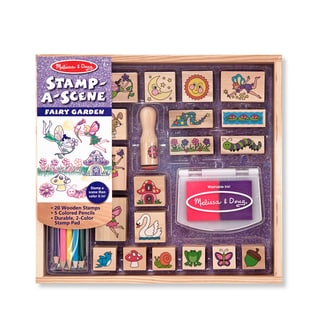 melissa and doug stamp a scene fairy garden