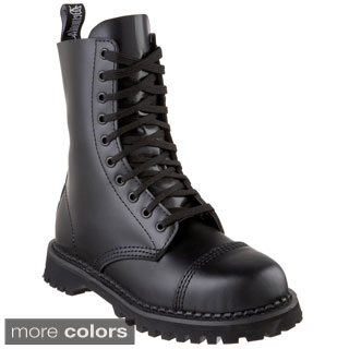 Demonia Men's 'Rocky-10' Black Leather 10-eyelet Mid-calf Boots - Free ...