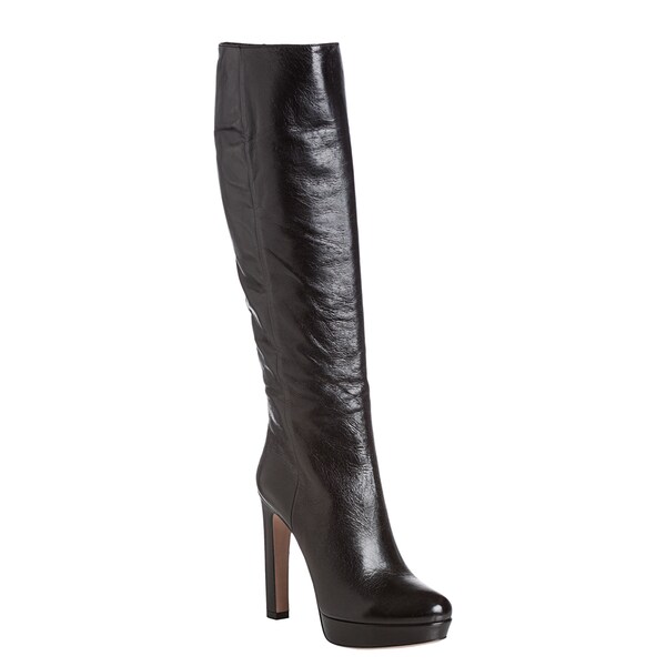 Prada Women's Black Leather Knee-high Platform Boots - 15686015 ...