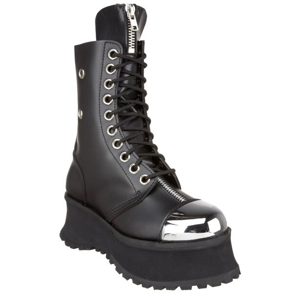 steel toe platform boots