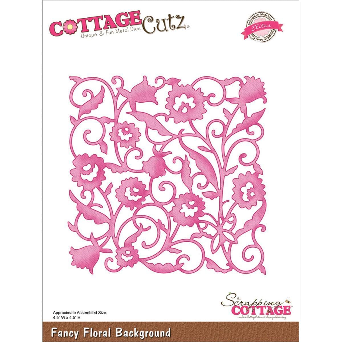 Cottagecutz Elites Die  Fancy Floral Background