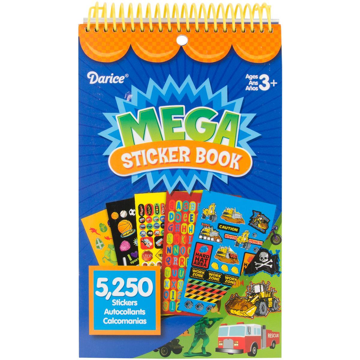 Mega Sticker Book 9.5 X6  Boy 5,250/pkg