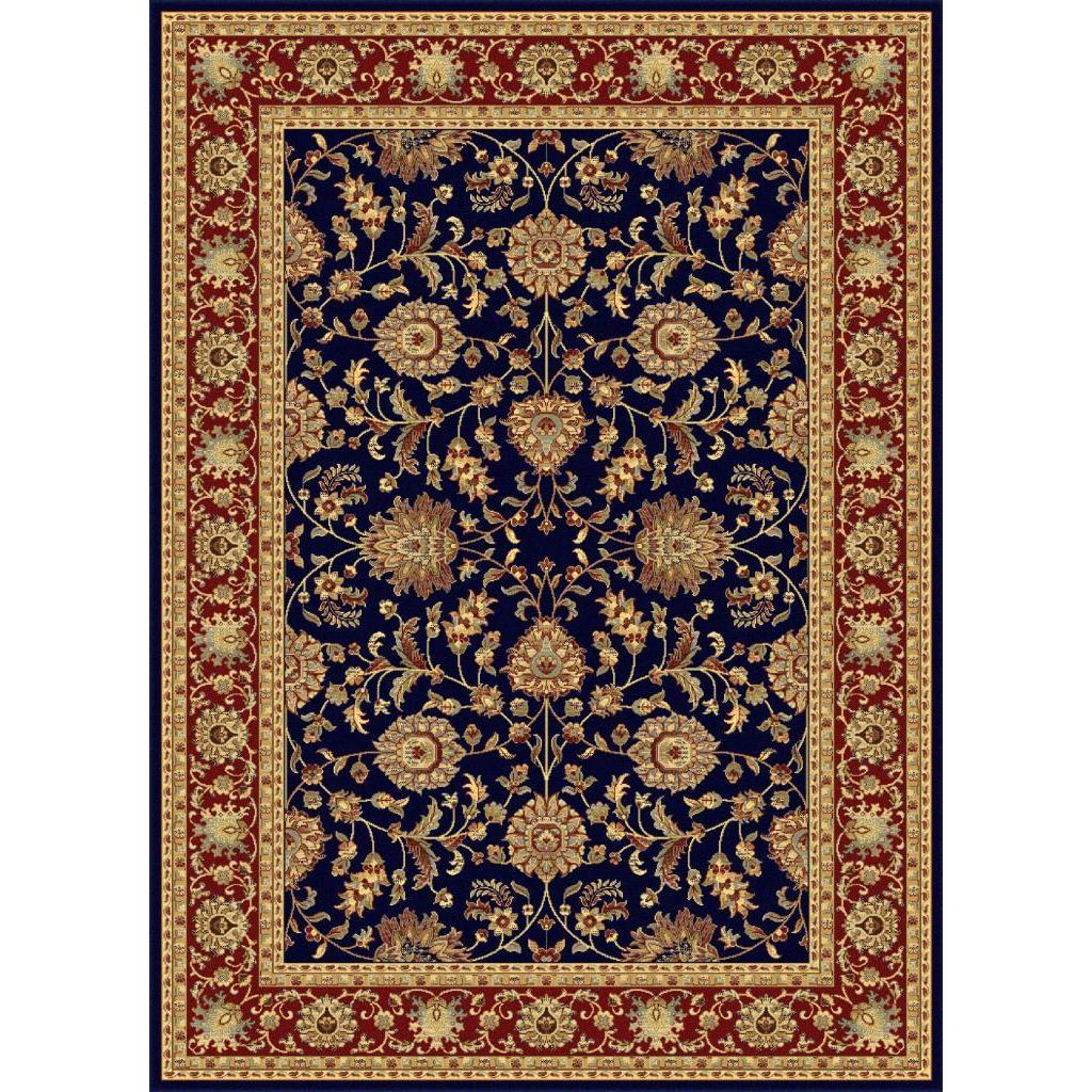 Centennial Navy/ Merlot Red Traditional Area Rug (53x73)