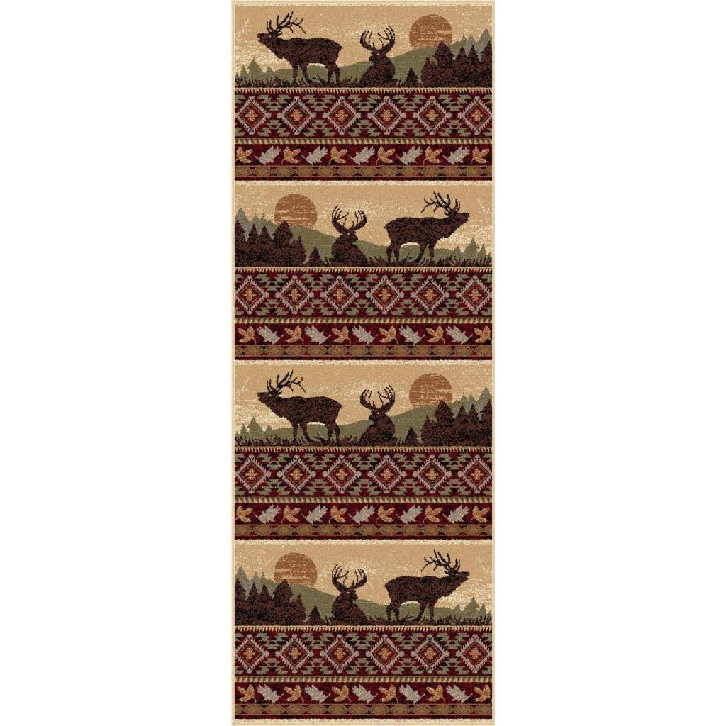 Natural Red Lodge Area Rug (27x73)
