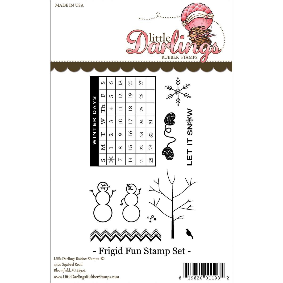 Little Darlings Unmounted Rubber Stamp  Frigid Fun Sentiments