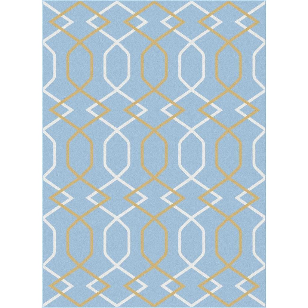 Metropolis Blue Contemporary Area Rug (53x73)