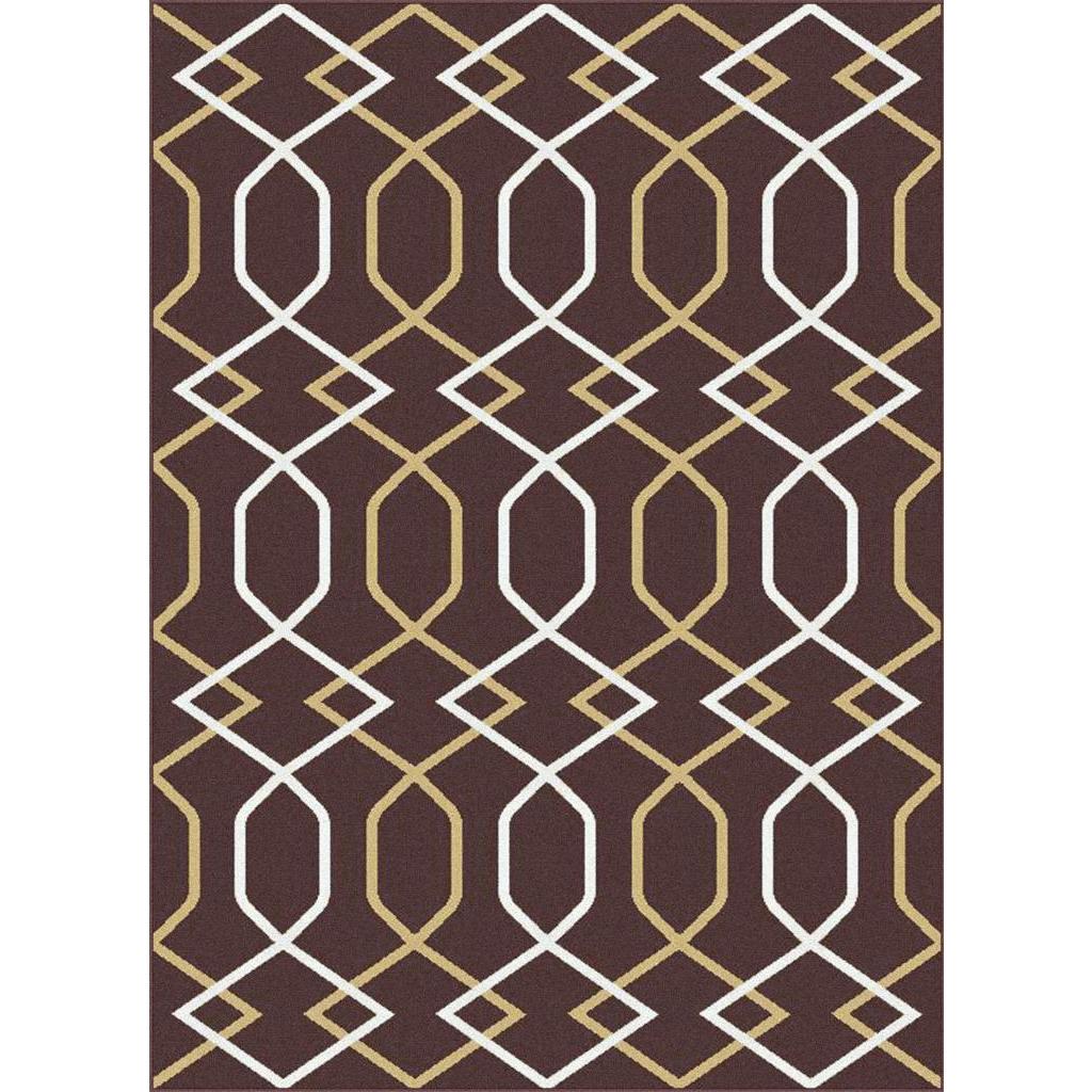 Metropolis Brown Contemporary Area Rug (53x73)