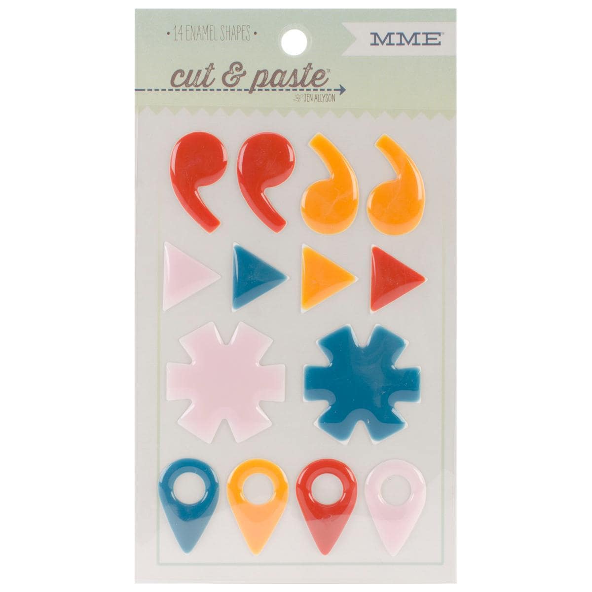 Cut and Paste Presh Enamel Shapes 14/pkg  Inspired