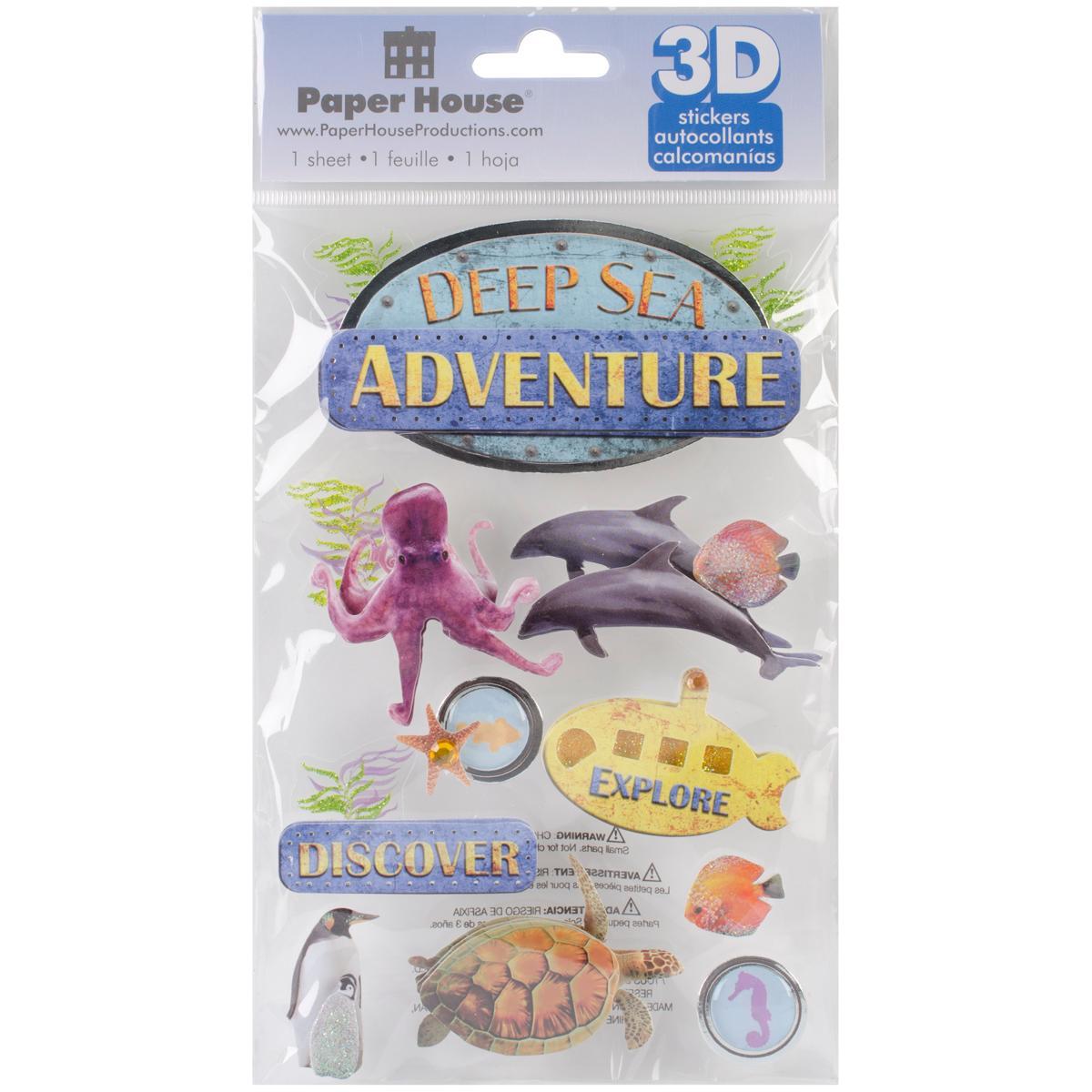 Paper House 3 d Sticker  Sea Adventure