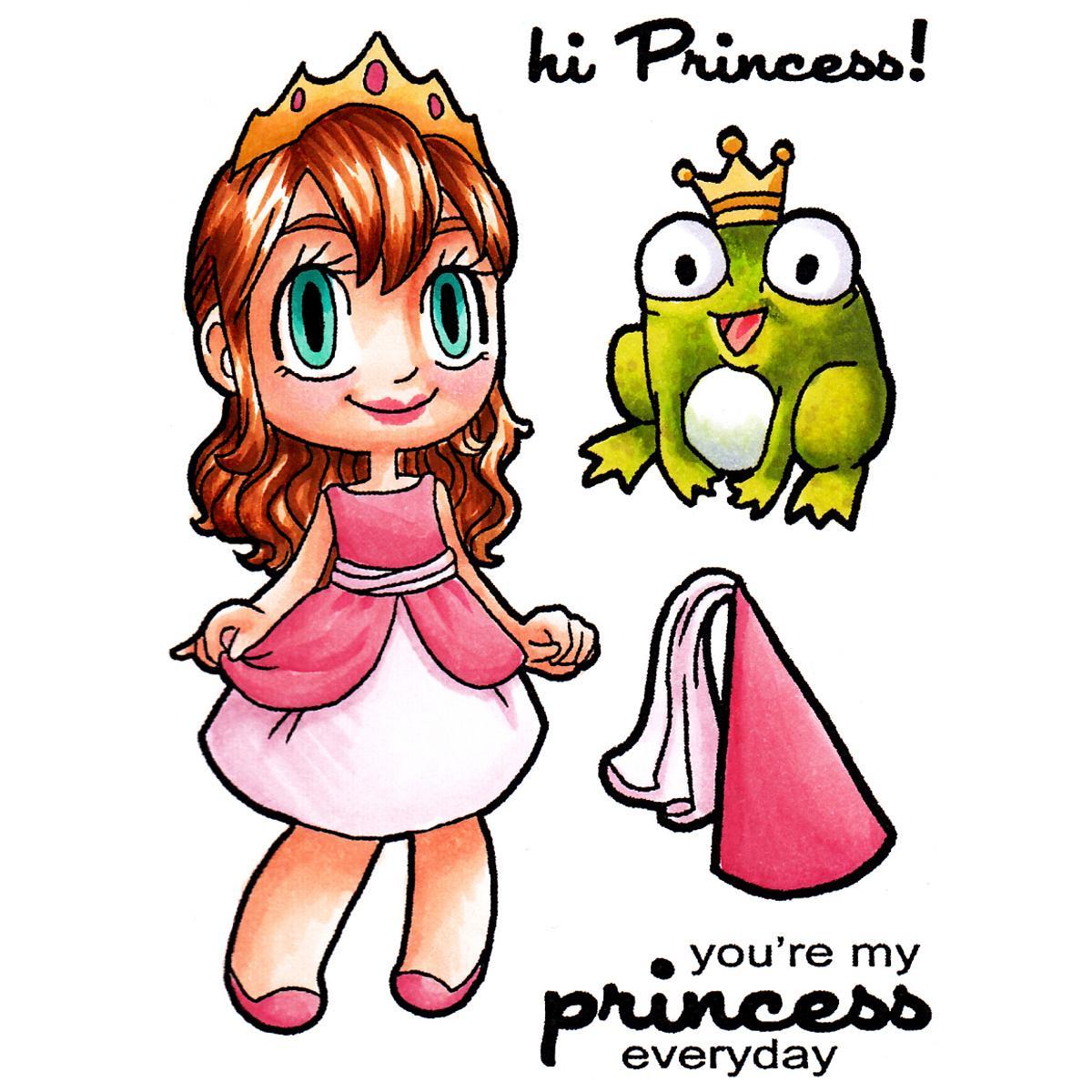 Some Odd Girl Tia 4 X3 Clear Stamp Set  Princess Tia