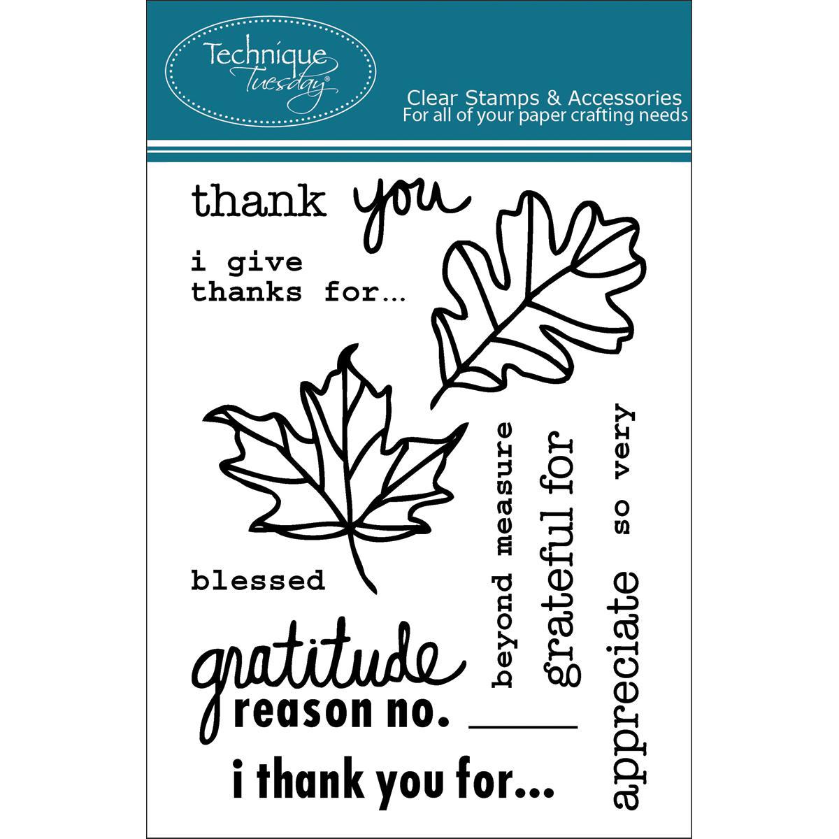 Technique Tuesday Clear Stamps 3 X4  I Give Thanks