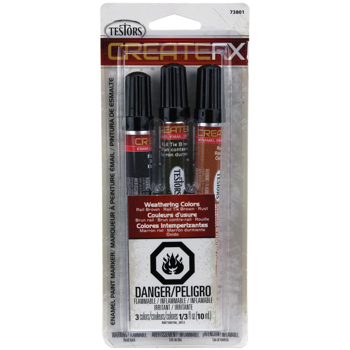 Createfx Marker Set .33oz 3/pkg   Rail Brown, Rail Tie Brown And Rust