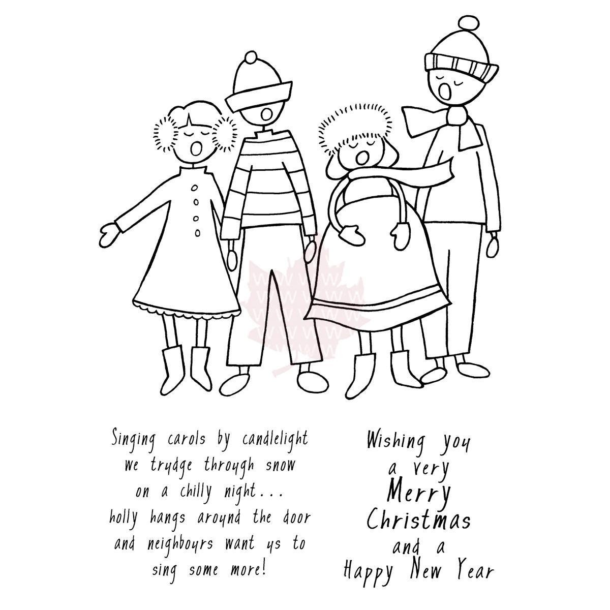 Woodware Clear Stamps 5.75 X4 Sheet  Carol Singers