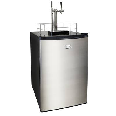 Nostalgia Double Kegorator Twin Tap Beer Keg Fridge