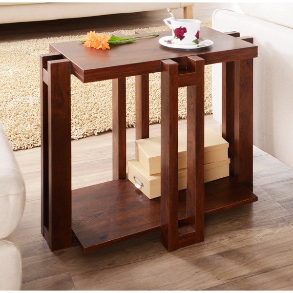 Furniture of America Esseli Rectangular End Table Furniture of America Coffee, Sofa & End Tables