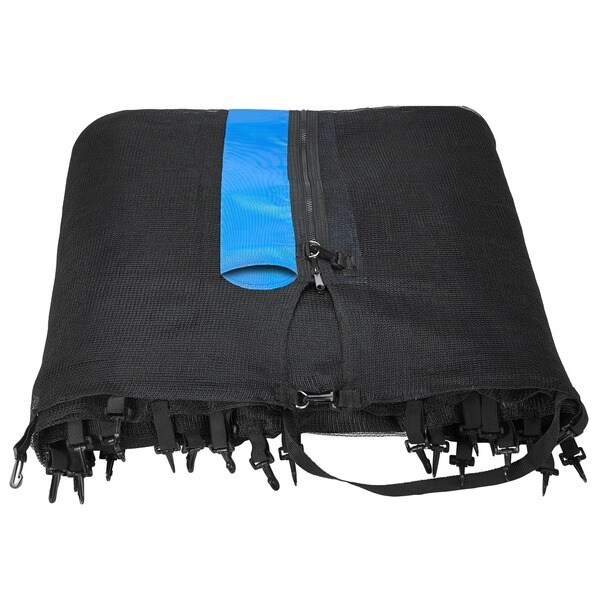 Trampoline Replacement Net, Fits for 15 FT. Round Frames, Using 6 Straight Poles, Installs Outside of Frame -NET ONLY