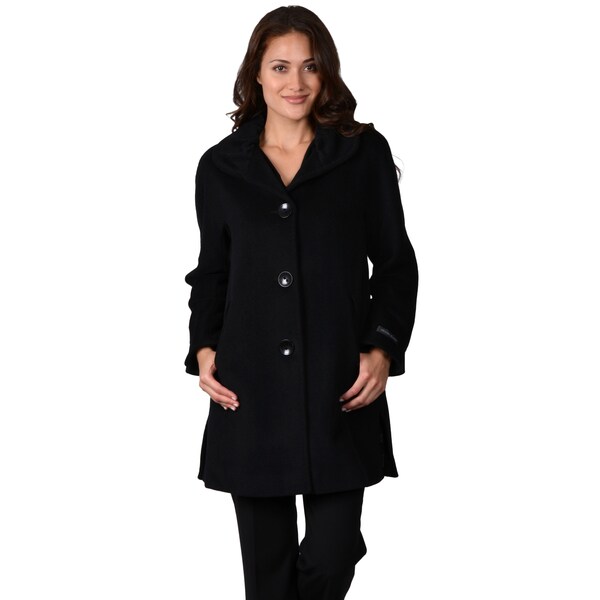 Ellen Tracy Women's A-line Wool Blend Coat - 15689535 - Overstock.com ...