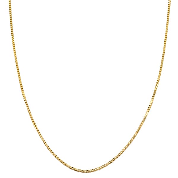 Fremada 10k Yellow Gold Box Chain (16 or 18 inch) Fremada Gold Necklaces