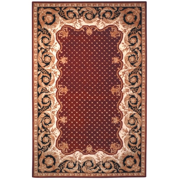 Safavieh Handmade Naples Burgundy Wool Rug - 8' X 11'