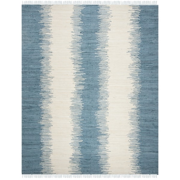 Safavieh Hand-woven Montauk Blue Cotton Rug - 9' x 12'