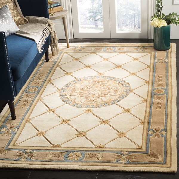 Safavieh Handmade Naples Ivory/ Caramel Wool Rug - 2' x 3'