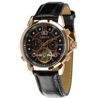 Shop LOUIS XVI Athos Men&#39;s Black Stainless Steel Automatic Watch - Free Shipping Today ...