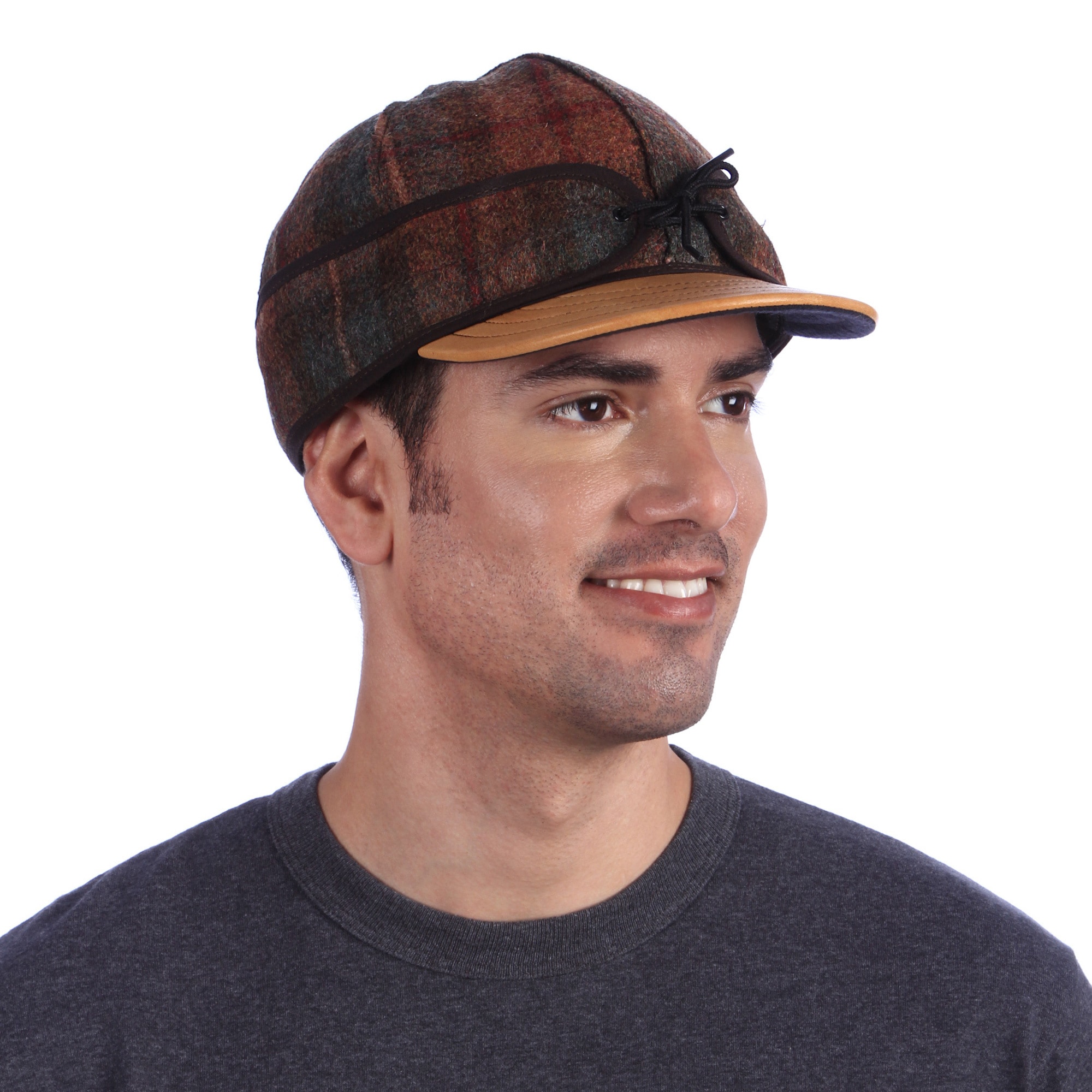 Stormy Kromer Plaid Deerskin Brim Cap