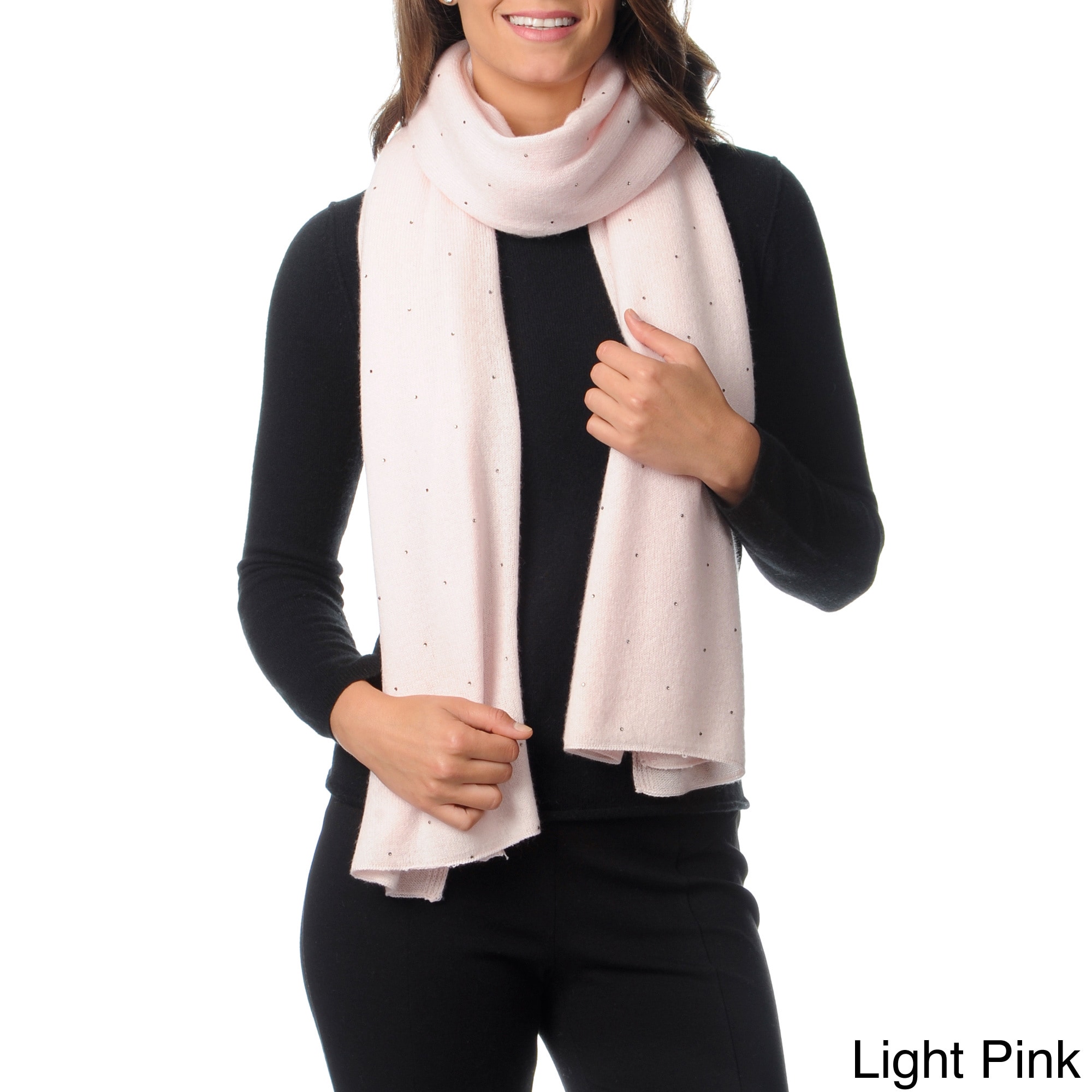 Ply Cashmere Womens Allover Glitter Scarf