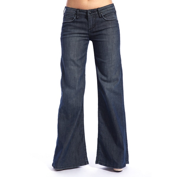 Shop Stitch's Women's Crow Dark Wash Wide Leg Jeans - Overstock - 8386830