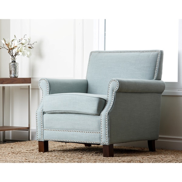 Abbyson Living Becca Nailhead trim Armchair Abbyson Living Chairs