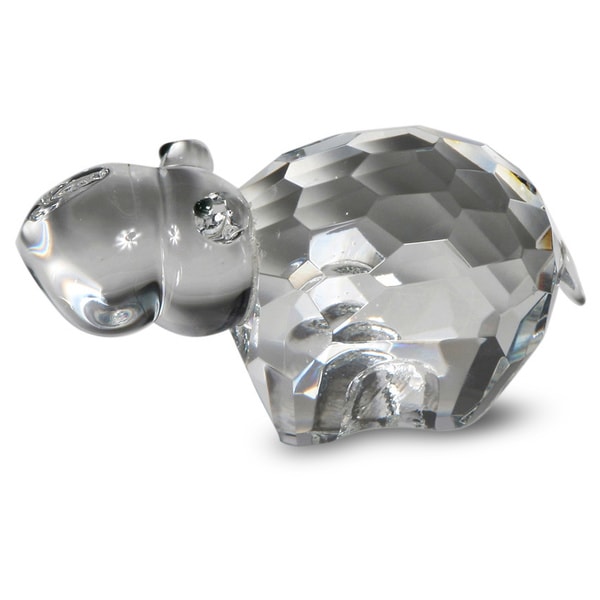 Crystal Florida Crystal Hippo Figurine Crystal Florida Collectible Figurines