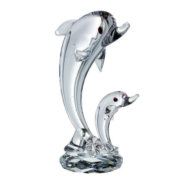 crystal dolphin sculpture